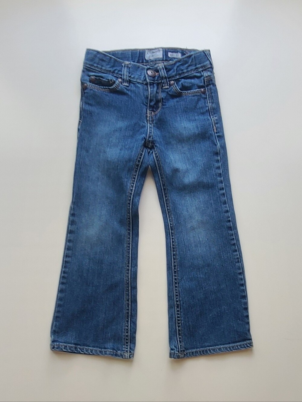 OshKosh B'gosh Bootcut Jeans Girls Size 5 Regular Blue Stretch Denim